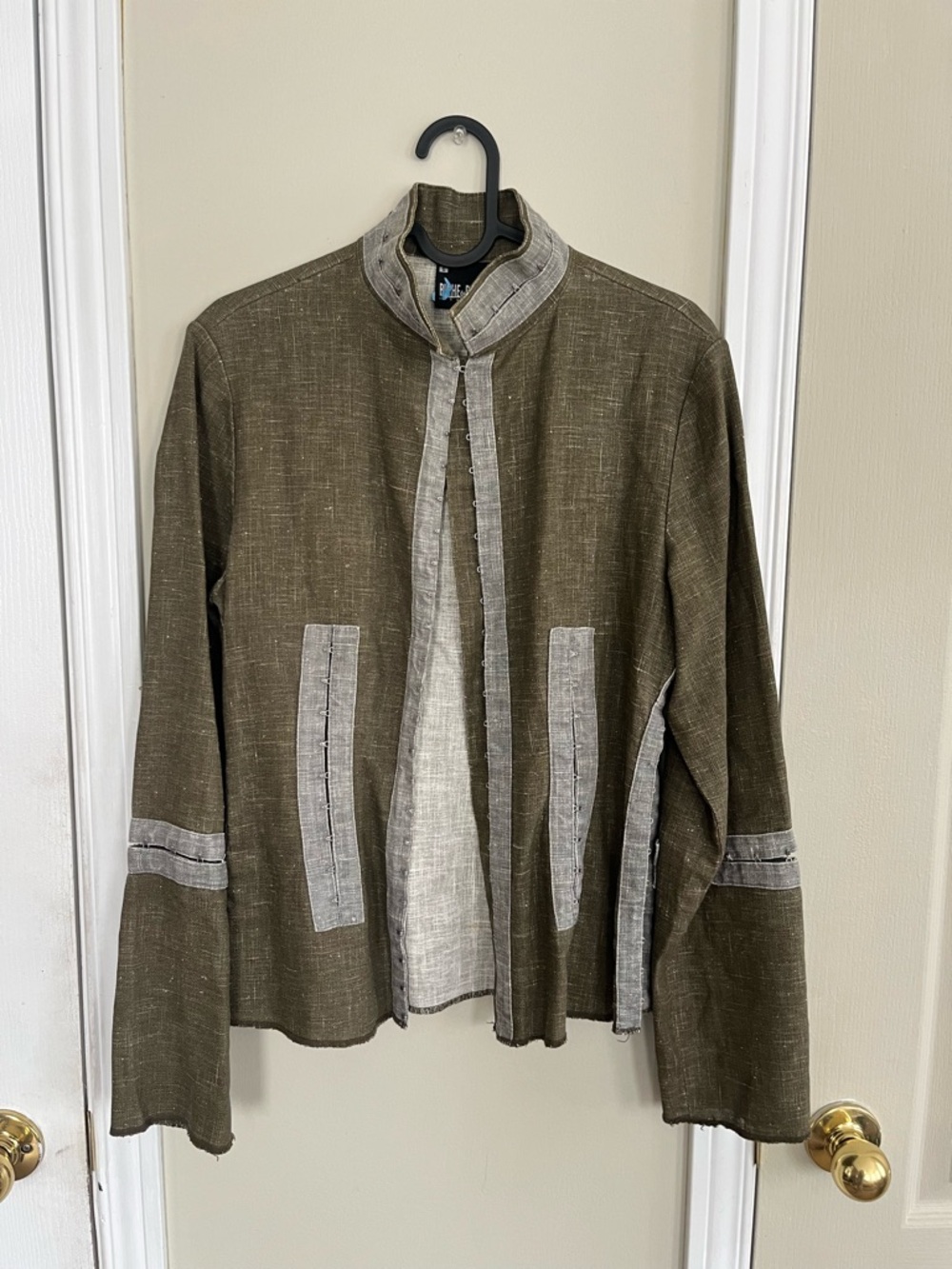 Green Texture Hook and Loop Jacket